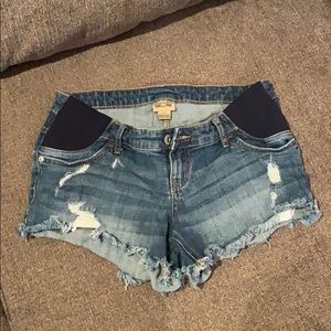 Maternity shorts, side bands, small, comfy